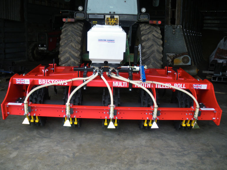 The NEW BRISTOWS Split Level Subsoiler strip till tiller roll